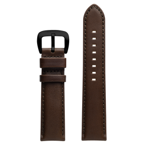 Szanto 22mm 1120 Series Brown Leather Strap/Black Buckle
