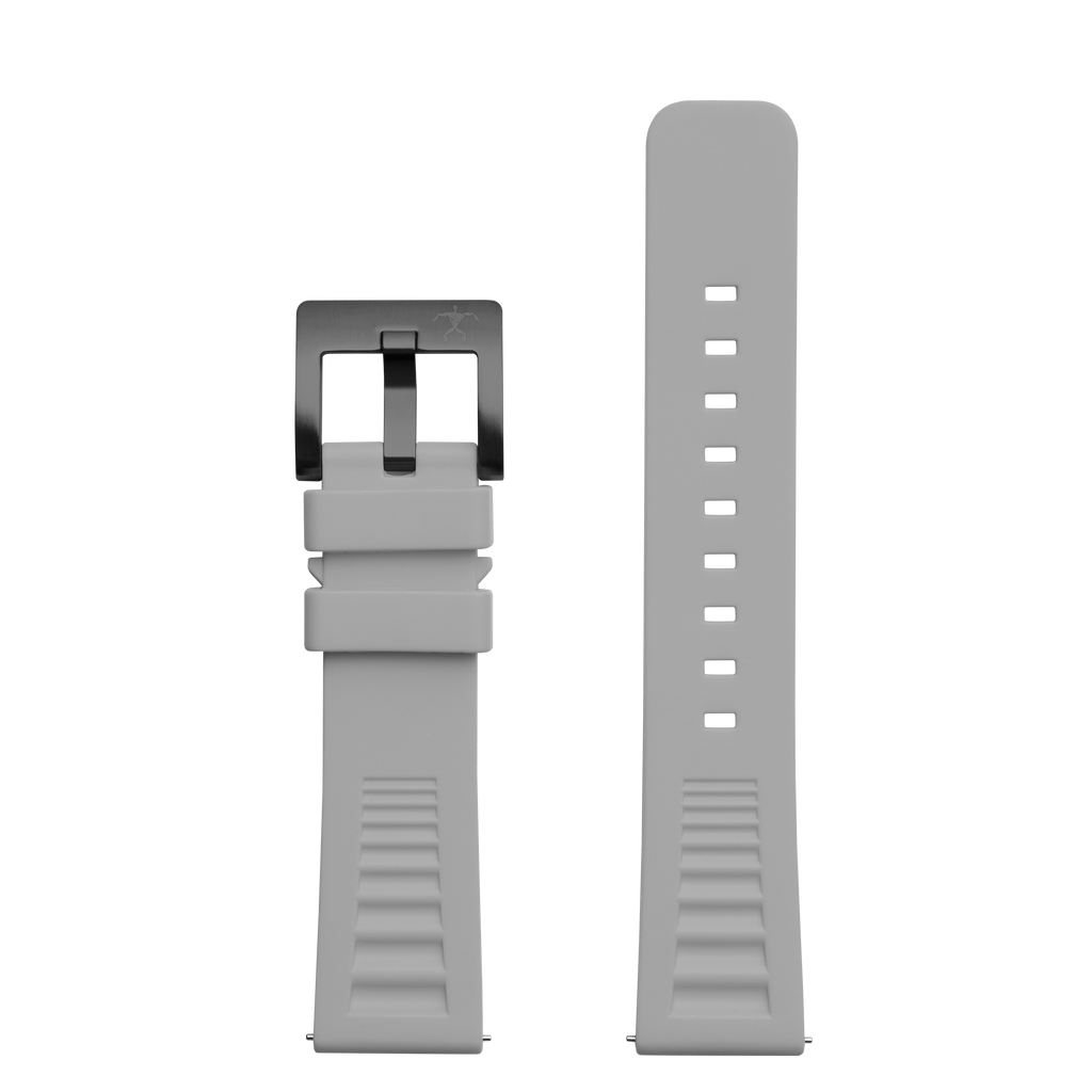 Hawaiian Lifeguard 22mm Rubber Strap: Gray with IP Gray Buckle (for 54 ...