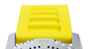 Hawaiian Lifeguard Replacement Strap Yellow/SS: 24mm Rubber (for 5500 series)