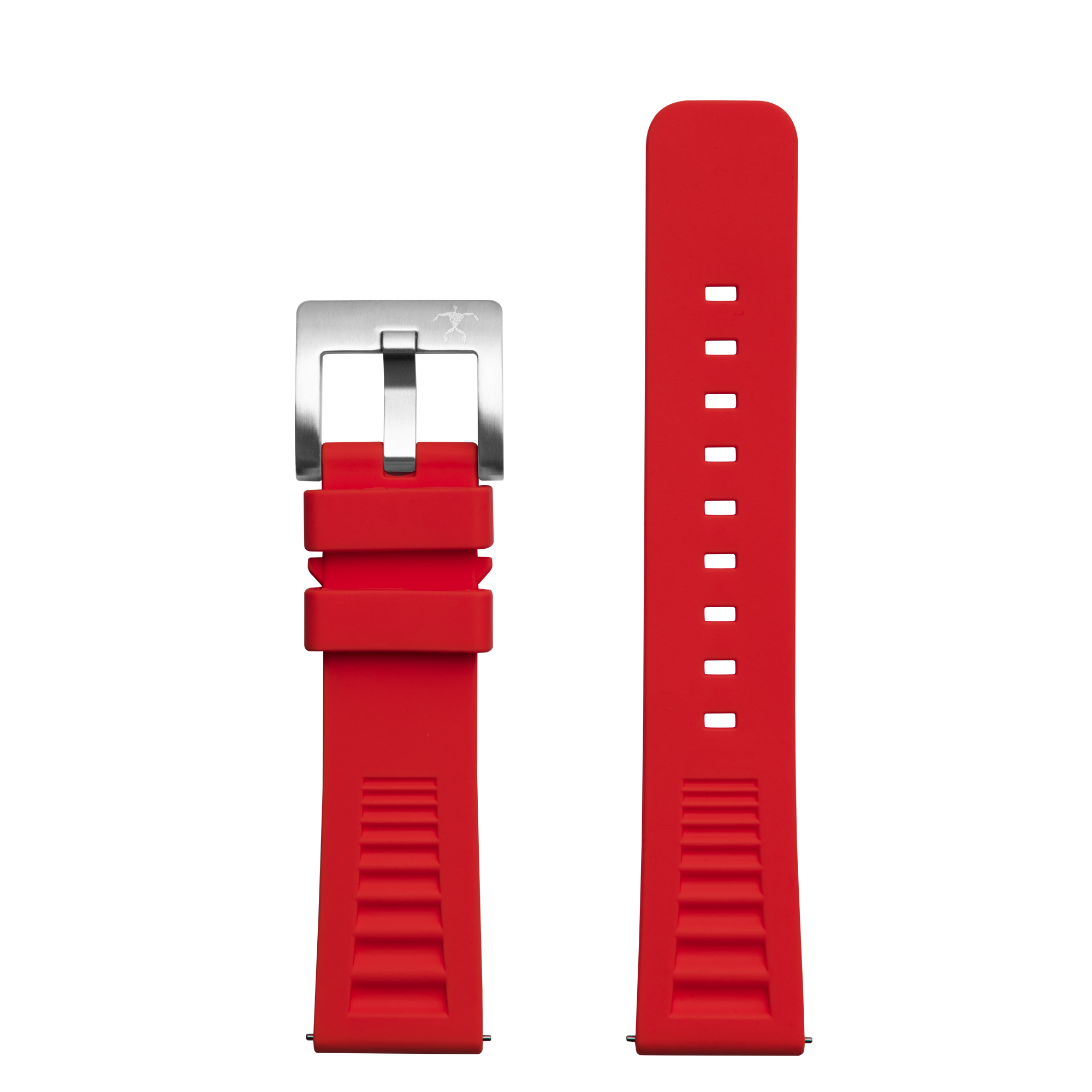 Hawaiian Lifeguard 22mm Rubber Strap: Red with Steel Buckle (for 5400 series)