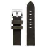 Szanto 22mm 2700 Series Black (Dark Gray) Leather Strap/Stainless Steel Buckle