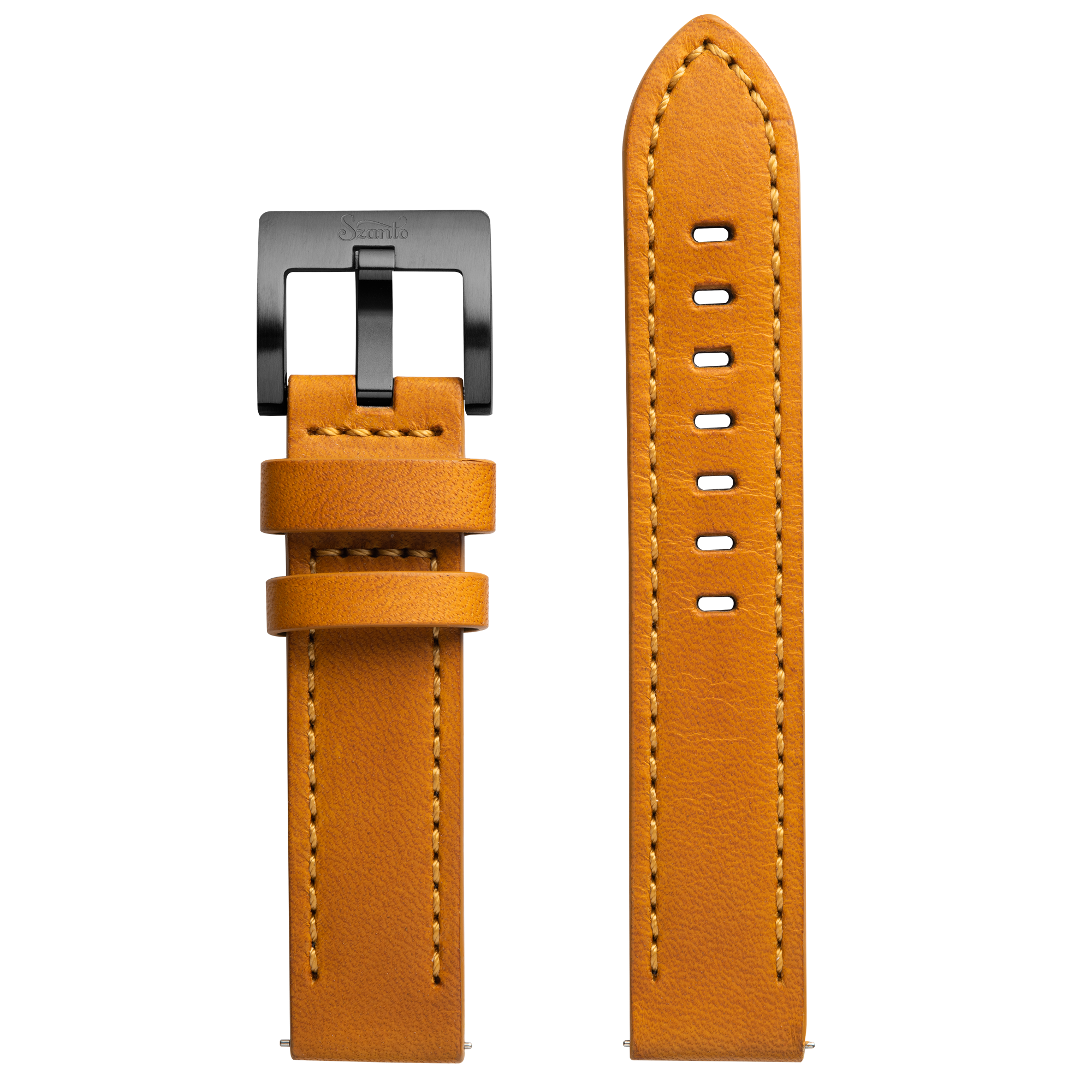 Szanto 20mm 2750 & 4550 Series Tan Leather Strap/IP Gun Gray Buckle