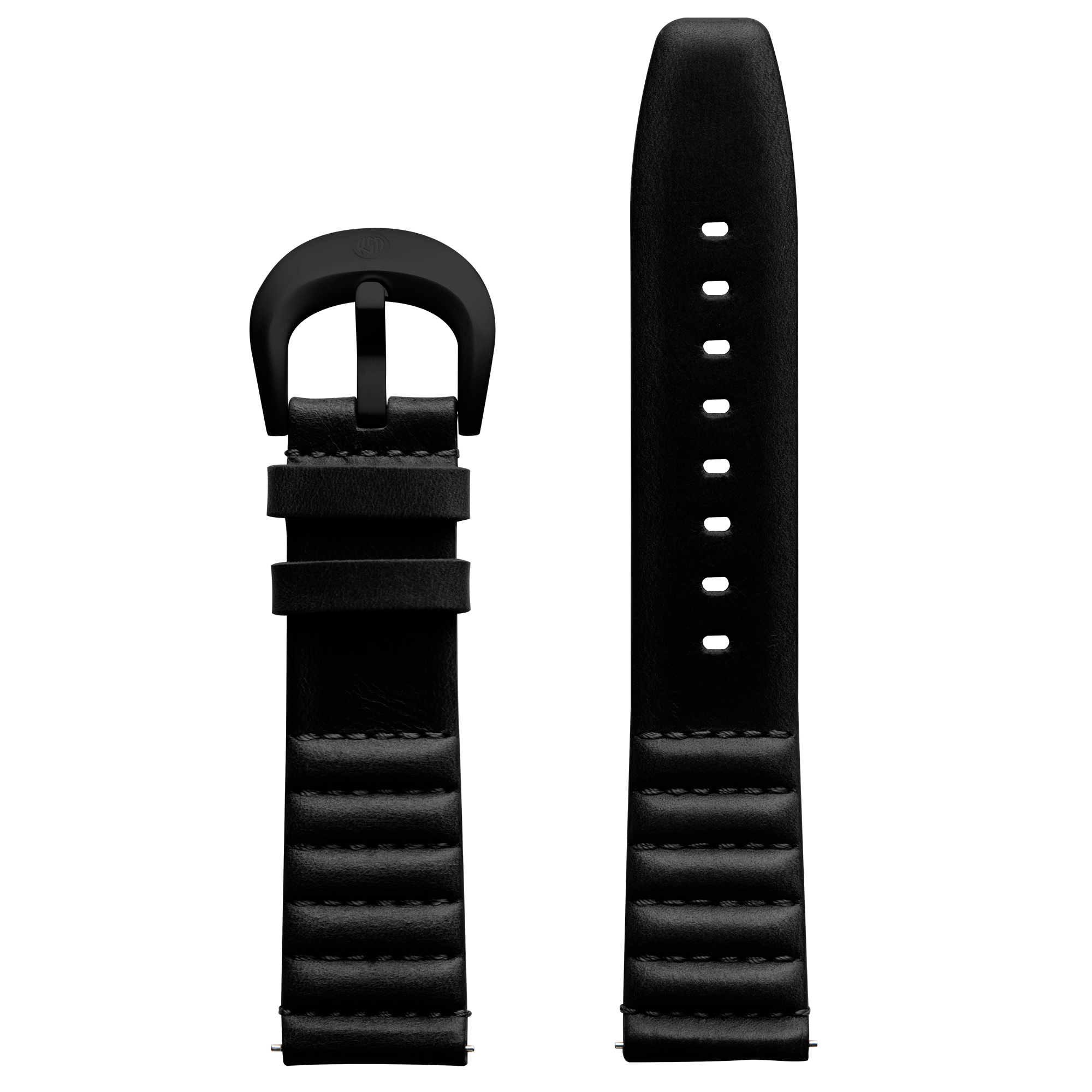 Szanto ICON 22mm Genuine Horween Leather Black Strap/Black Buckle - Roland Sands Series