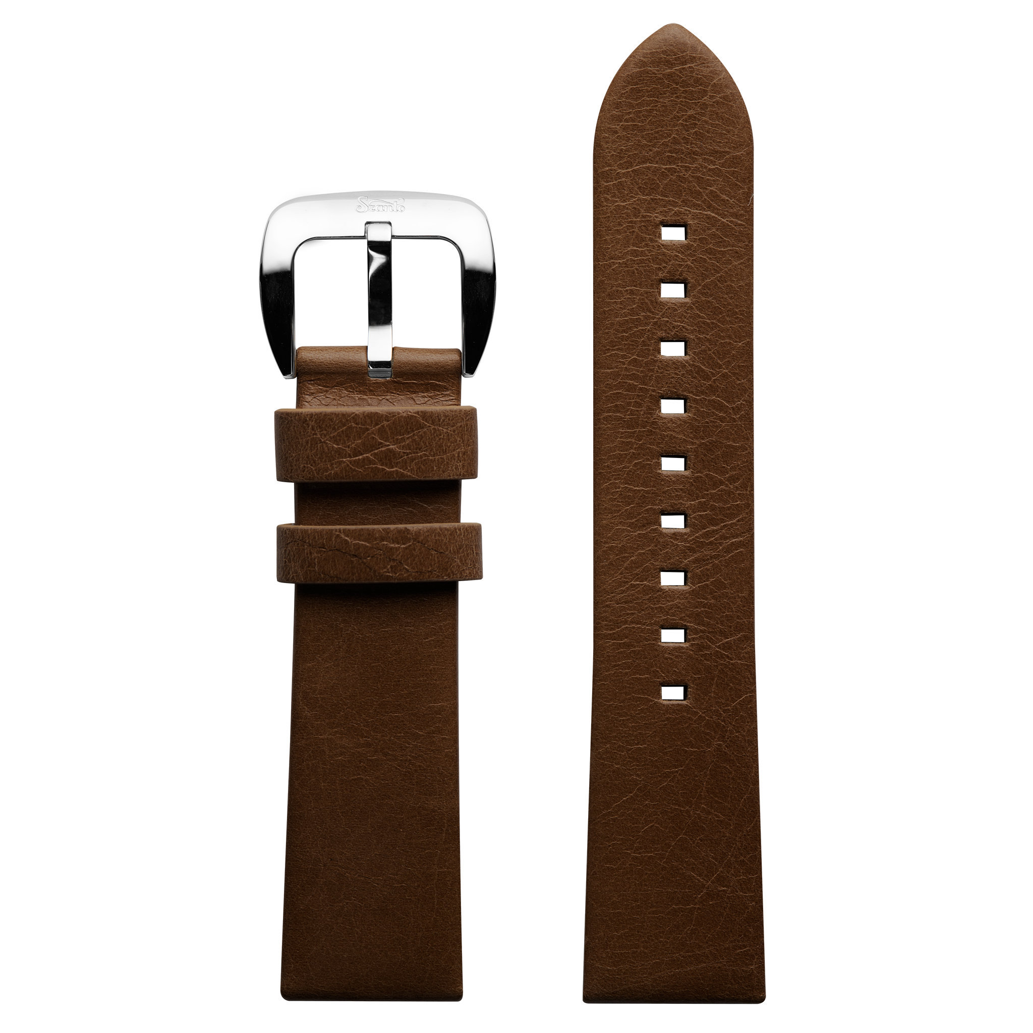 Szanto 22mm 6200 & 6300 Series Brown Leather Strap/Stainless Buckle
