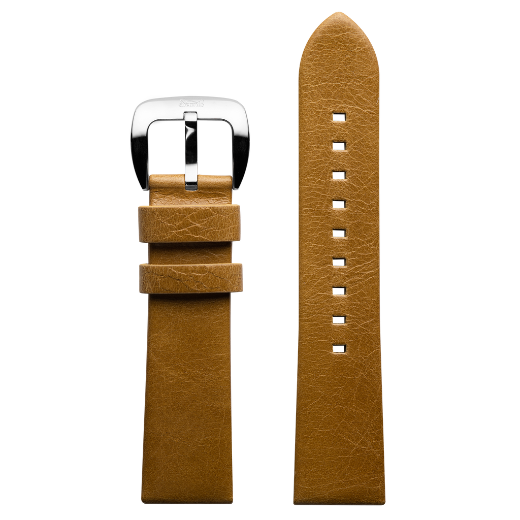 Szanto 22mm  6200 & 6300 Series Tan Leather Strap/Stainless Buckle