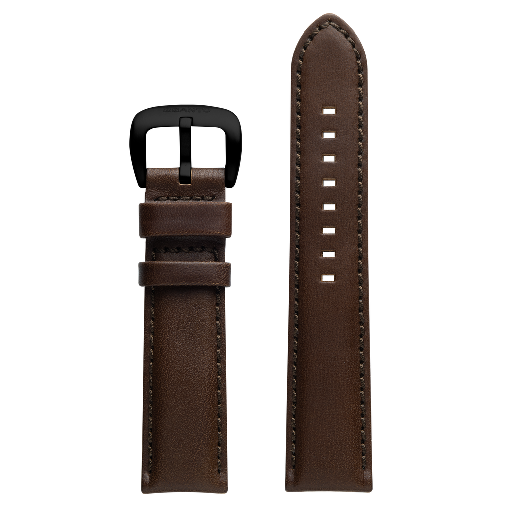Szanto 22mm 1120 Series Brown Leather Strap/Black Buckle
