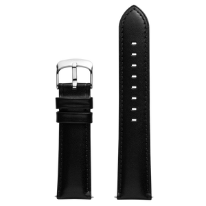 Szanto 22mm 2400 Series Black Leather Strap/Stainless Steel Buckle